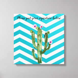 20"x20" Signature-Leinwand Boho Cacti Cactus Succu Leinwanddruck