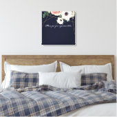 20"x20" Signature Leinwand Geometric Garden Navy B (Insitu (Schlafzimmer))