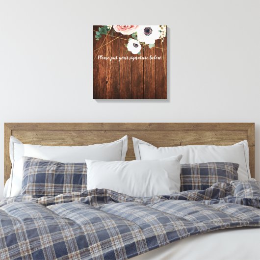 20"x20" Signature Leinwand Geometric Garden Rose (Insitu (Schlafzimmer))