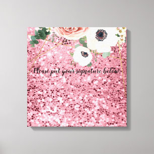 20"x20" Signature Leinwand Geometric Garden Rose