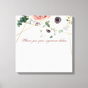 20"x20" Signature Leinwand Geometric Garden Rose
