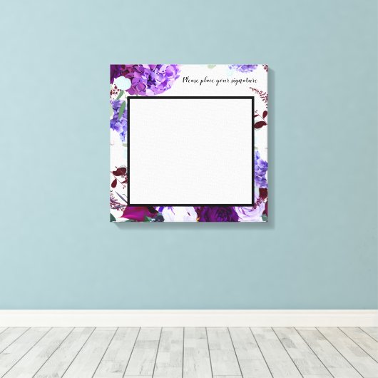 20"x20" Signature Leinwand Lavender Hibisken auf W (Insitu (Holzboden))