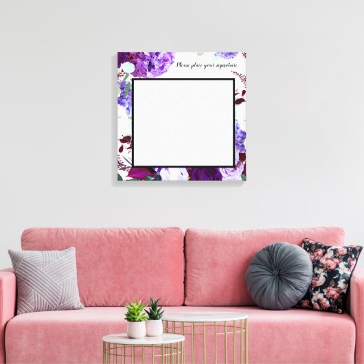 20"x20" Signature Leinwand Lavender Hibisken auf W (Insitu (Wohnzimmer))