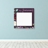 20"x20" Signature Leinwand Plum Lila Rose Gold Ge (Insitu (Holzboden))