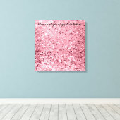20"x20" Signature Leinwand Rose Gold Glitzer (Insitu (Holzboden))