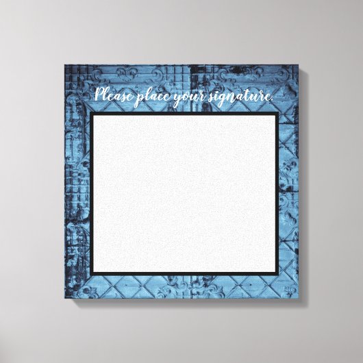 20"x20" Signature-Leinwand Rustikale Zinndeckelobe Leinwanddruck (Vorderseite)