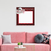 20"x20" Signature Leinwand Schädel Rose Gothic Zic (Insitu (Wohnzimmer))