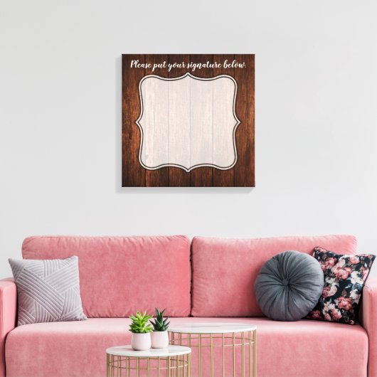 20"x20" Signature Leinwand Stallholz Land Rustikal (Insitu (Wohnzimmer))