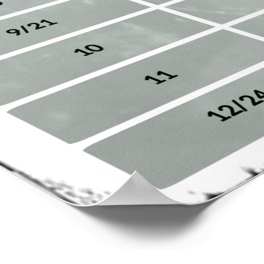 20" x 10", Gitarren-Intervallen-Poster (Matte) Poster (Ecke)