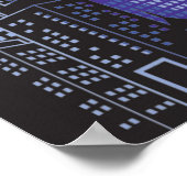 20 x 16 Abstrakte Lila Stadtmauer Kunst Poster (Ecke)