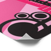 20 x 16 Abstrakte, rosa Stadtmauer Kunst Poster (Ecke)