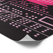 20 x 16 Abstrakte, rosa Stadtmauer Kunst Poster (Ecke)