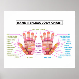 20" x 16", Handreflexologie-Poster Poster
