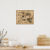 20" x 16" Ilyon Map Poster (Matte) (Küche)
