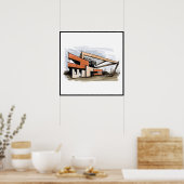 20 x 20 Abstrakte Hausmauer Art Poster (Küche)