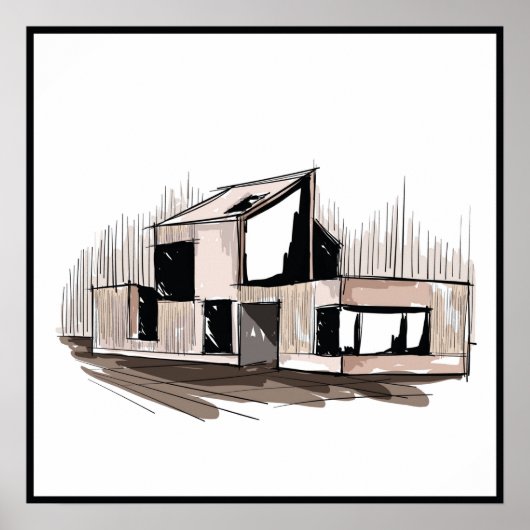 20 x 20 Abstrakte Hausmauer Art Poster (Vorne)