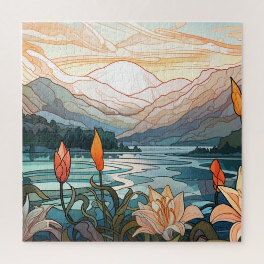 20" x 20" Nature Illustration, 676 Stück Puzzle (Vertikal)