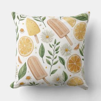 20" x 20" Zierkissen – Zitrone Popsicle & Floral