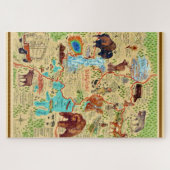 20 x 30 Illustrierte Yellowstone-Karte Puzzle (Horizontal)