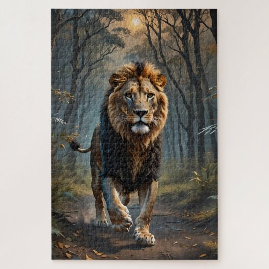 20" x 30" "Löwe im Wald", 1014 Stück, Puzzle (Vertikal)