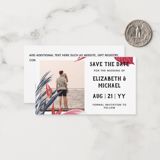 20 x HAUSHALT Foto Rett Datum Pampas Gras tropisch Mitteilungskarte (Vorderseite/Rückseite Beispiel)