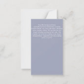 20 x Minimalistisches FOTO Save the Date Dusty Blu Mitteilungskarte (Rückseite)