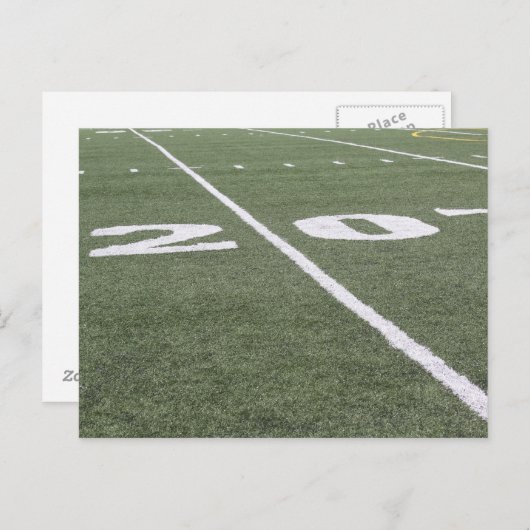 20 Yard-Line-Postkarte Postkarte (Vorne/Hinten)