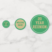 20 Yr Klasse Wiedersehen-Tabelle Konfetti (Rückseiten)