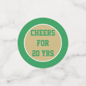 20 Yr Klasse Wiedersehen-Tabelle Konfetti (Klein Vorderseite)