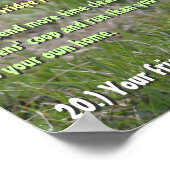 20 Zeichen Sie können sich an Hühner anpassen Poster (Ecke)