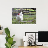 20 Zeichen Sie können sich an Hühner anpassen Poster (Heimbüro)