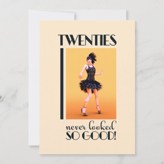 20er Jahre Vintage Anwendung Einladung (Vorderseite)