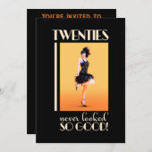 20er Jahre Vintage Anwendung Einladung (Vorne/Hinten)