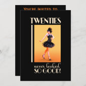 20er Jahre Vintage Anwendung Einladung (Vorne/Hinten)