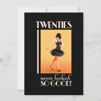 20er Jahre Vintage Anwendung Einladung