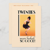 20er Jahre Vintage Anwendung Einladung (Vorne/Hinten)