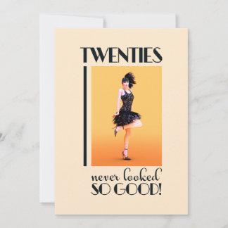 20er Jahre Vintage Anwendung Einladung