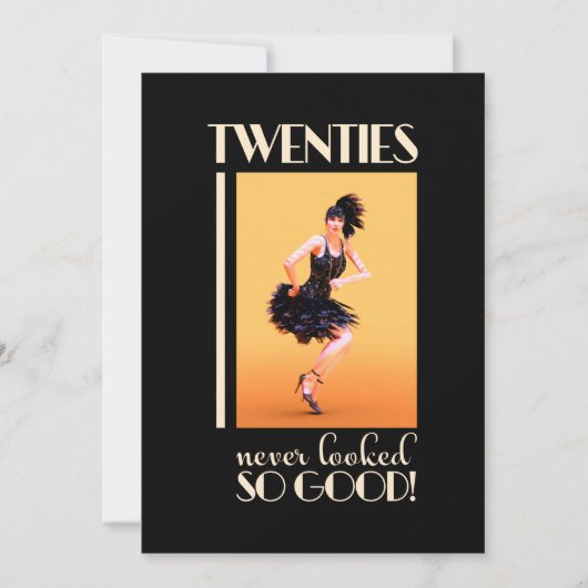 20er Jahre Vintage Anwendung Einladung (Vorderseite)