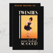 20er Jahre Vintage Anwendung Einladung (Vorne/Hinten)
