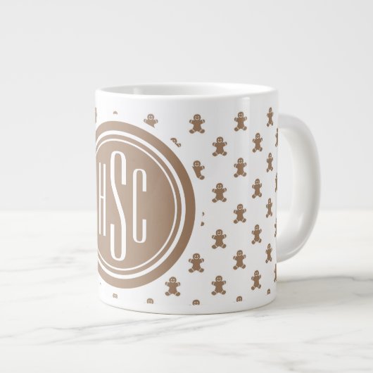 20oz Big Monogram Gingerbread Man Jumbo-Tasse (Vorderseite Rechts)
