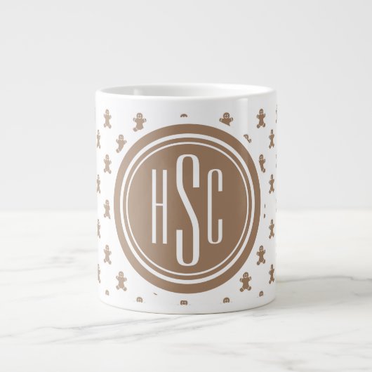 20oz Big Monogram Gingerbread Man Jumbo-Tasse (Vorderseite)