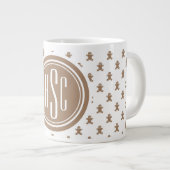 20oz großer Monogramm-Gingerbread-Mann Jumbo-Tasse (Vorderseite Rechts)
