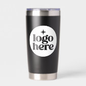 20oz Schwarzer Geschäft-Logo-Marken-Isolierbecher Thermobecher (Vorderseite)