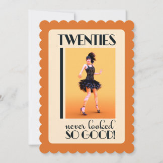 20s Birthday Vintage Custom Einladung