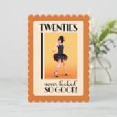 20s Birthday Vintage Custom Einladung (Stehend Vorderseite)