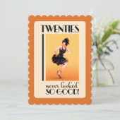 20s Birthday Vintage Custom Einladung (Stehend Vorderseite)