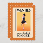 20s Birthday Vintage Custom Einladung (Vorne/Hinten)