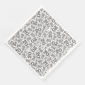20th Age Random Number Pattern Black/White Serviette (Ecke)