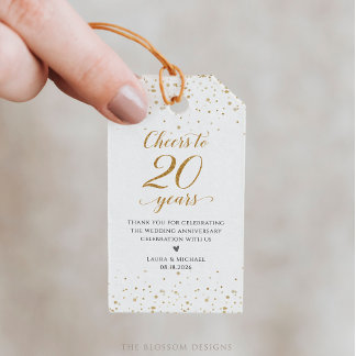 20th Anniversary Party Favor Tags - GAC27b Geschenkanhänger
