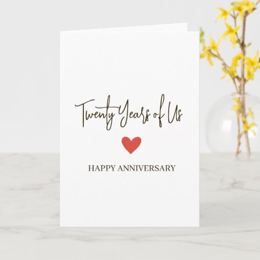 20th Anniversary – Twenty Years of Us Karte (Gelbe Blume)